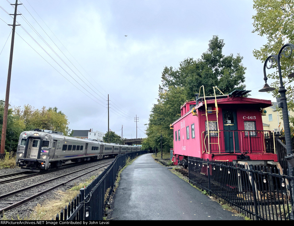 NJT Train # 1024 heads east out of Boonton Station for a few miles to reverse before heading back west